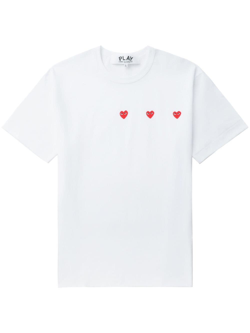 PLAY COMME des GARÇONS ホワイト Tシャツ S printed t-shirt unisex white in cotton - COMME DES GARÇONS